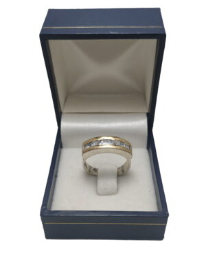 Anillo Medio Sin Fin - Plata y Oro