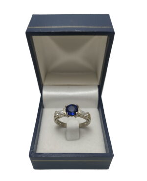 Anillo Zafiro - Plata y Oro