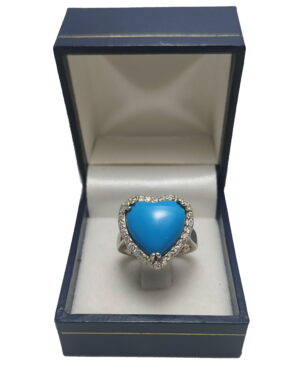 Anillo Corazón Turquesa - Plata 925