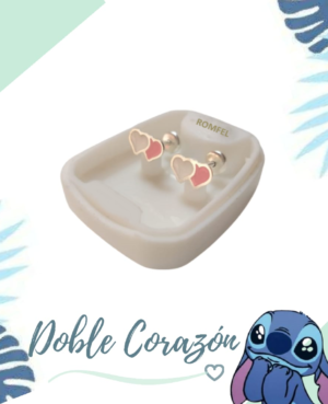 Abridores Doble Corazón Rosa - Plata 925
