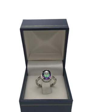 Anillo Topacio Místico - Plata 925